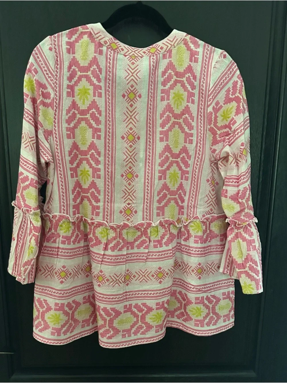 Mud Pie, Jacquard Woven Top, 100% Cotton Sz S NWT